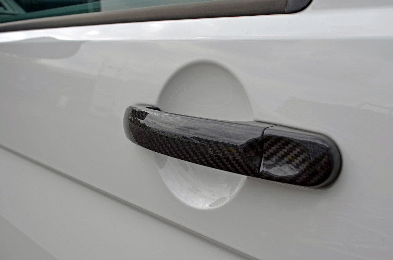 Carbon Fibre Door Handle Trim Covers To Fit Volkswagen T6 Caravelle (2016+)