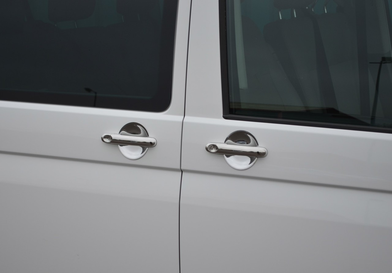 Chrome Door Handle Cups Insert Trim To Fit Volkswagen T6 Caravelle (2016+)