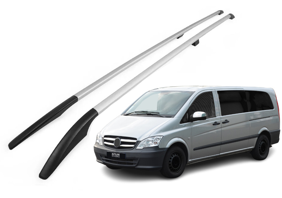 Roof Rack Bars Side Rails To Fit Extra Long L3 Mercedes Viano (2004-14)