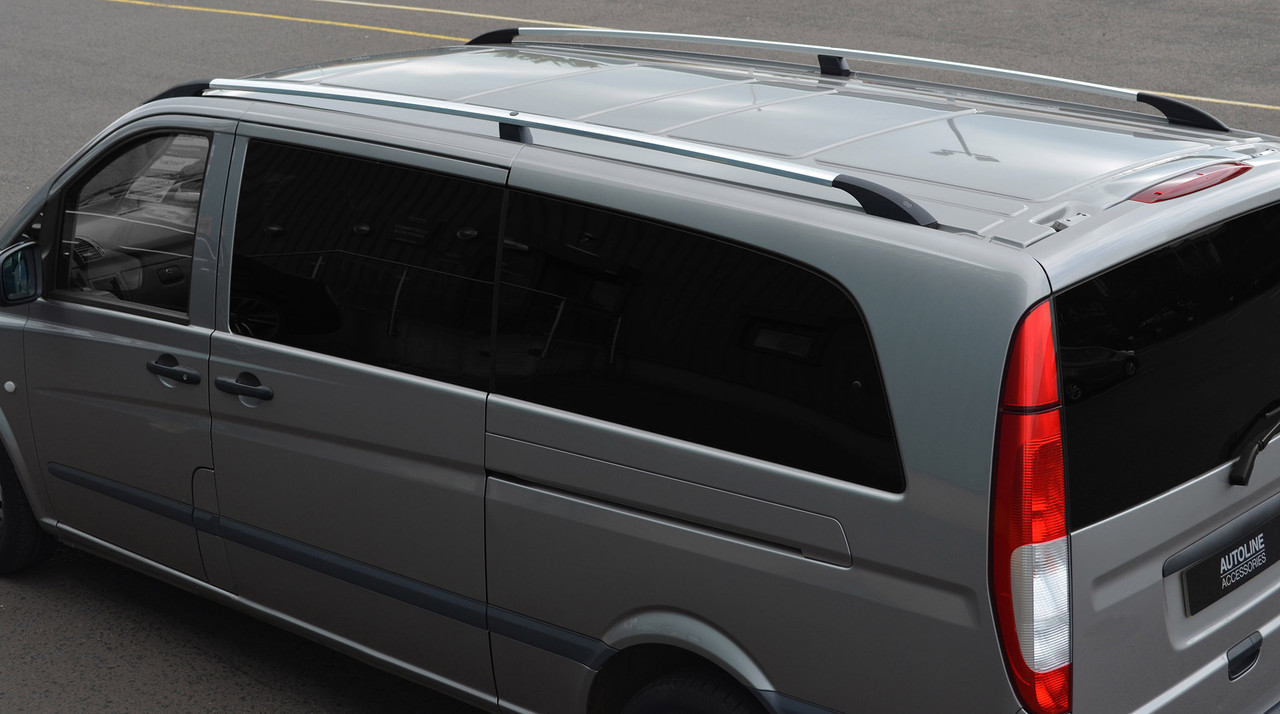 Roof Rack Bars Side Rails For Extra Long L3 Mercedes Vito W639 (2003-14)