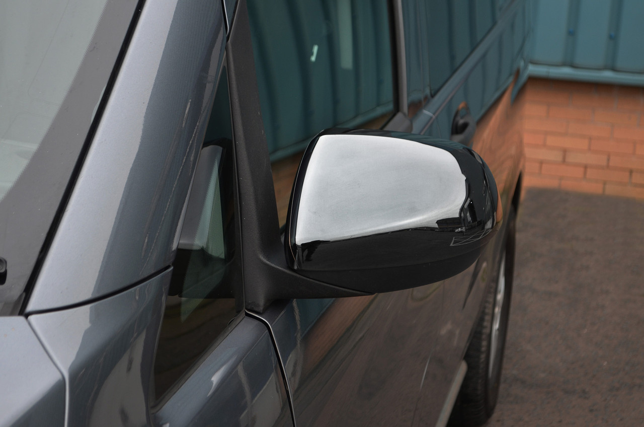 Black Chrome Wing Mirror Trim Set Covers To Fit Mercedes-Benz Vito W447 (2015+)