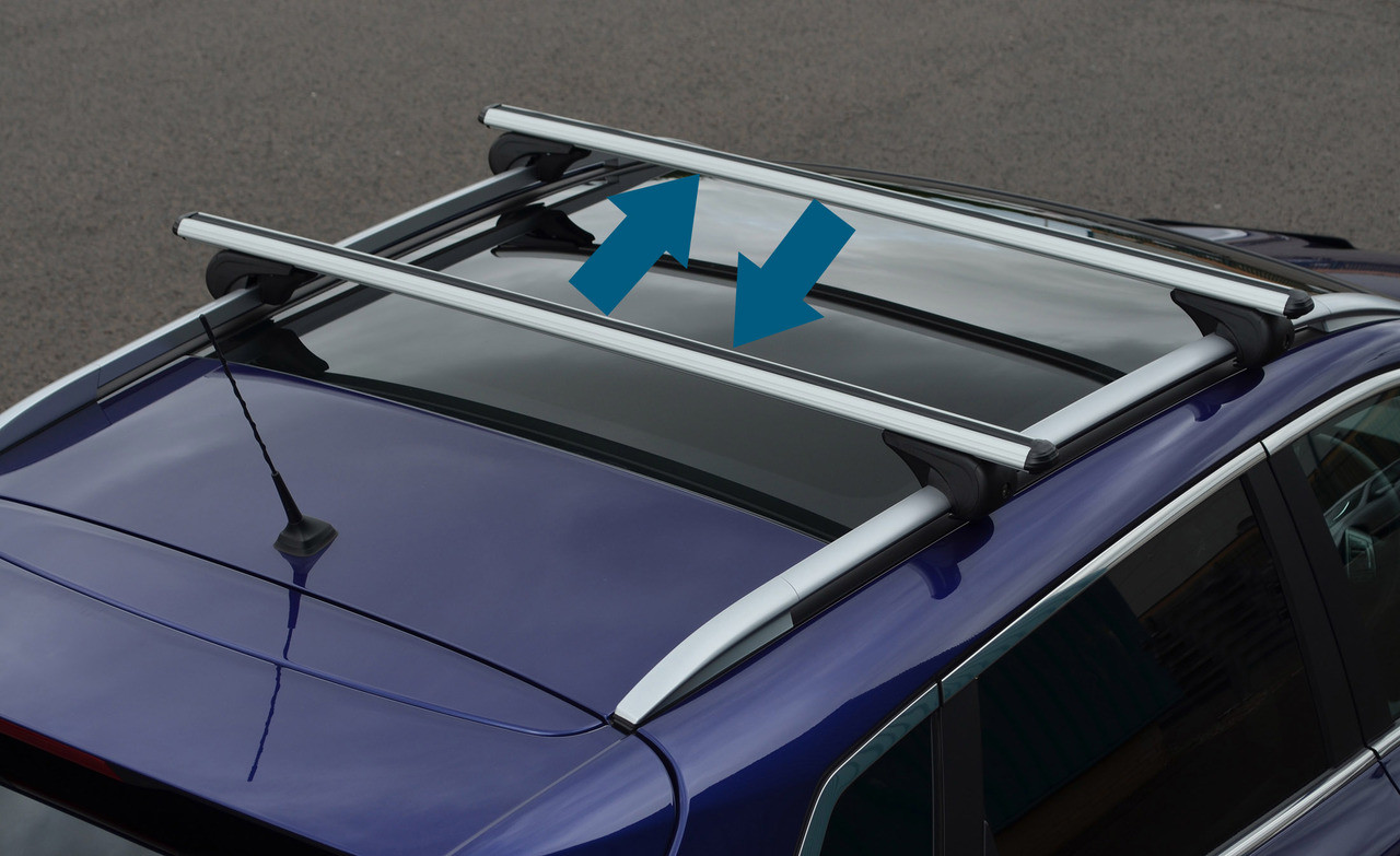 Cross Bars For Roof Rails To Fit Volkswagen Golf VI (2009-12) 100KG Lockable