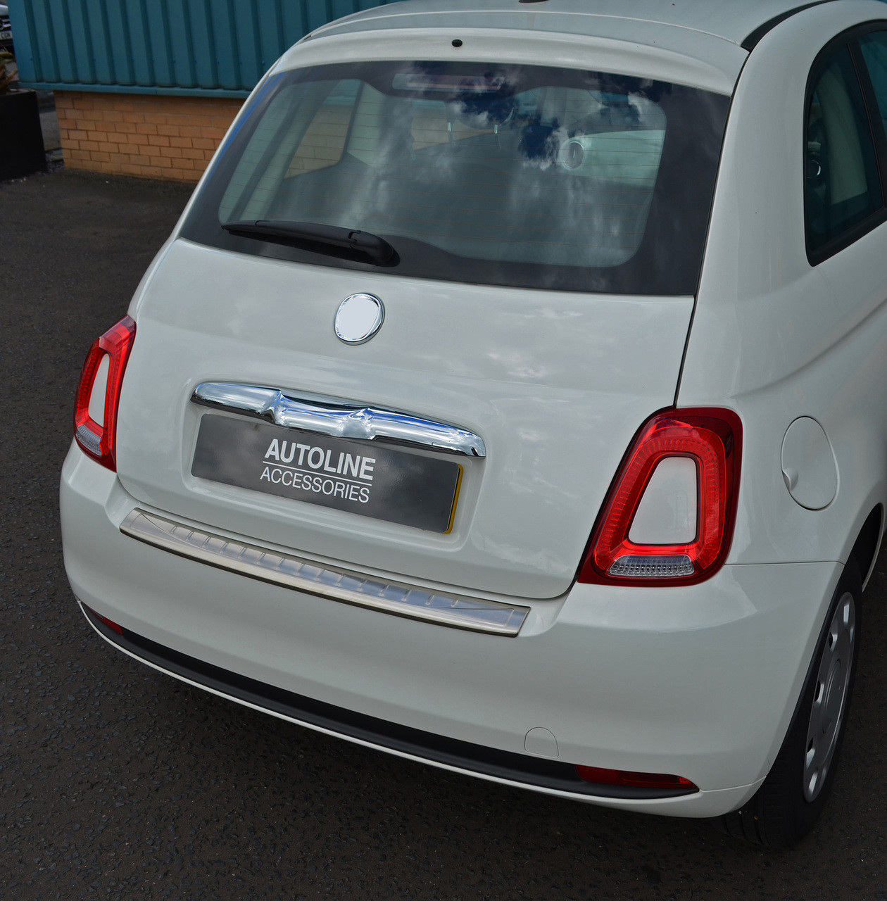 Brushed Bumper Sill Protector Trim Cover To Fit Fiat 500 (2007+)