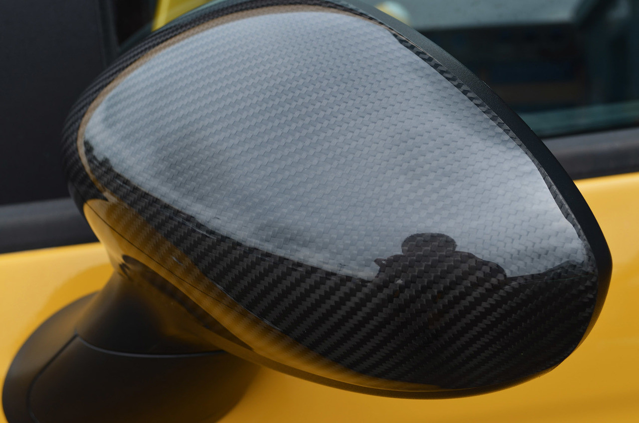 Carbon Fibre Wing Mirror Trim Set Covers To Fit Fiat 500 (2007+)