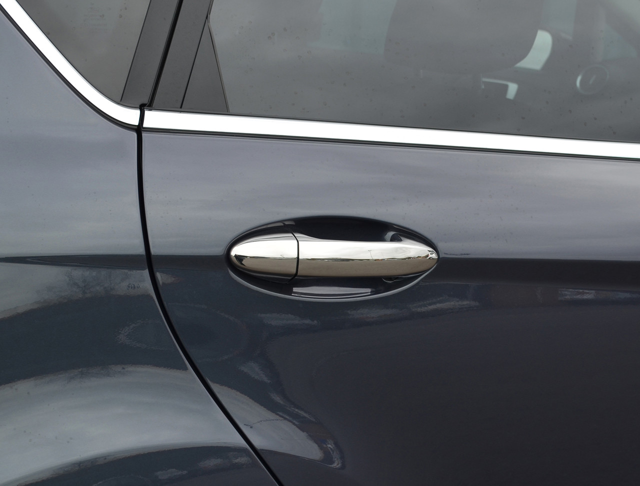 Chrome Door Handle Trim Set Covers W/O Keyless Ent To Fit Ford B-Max (2012-17)