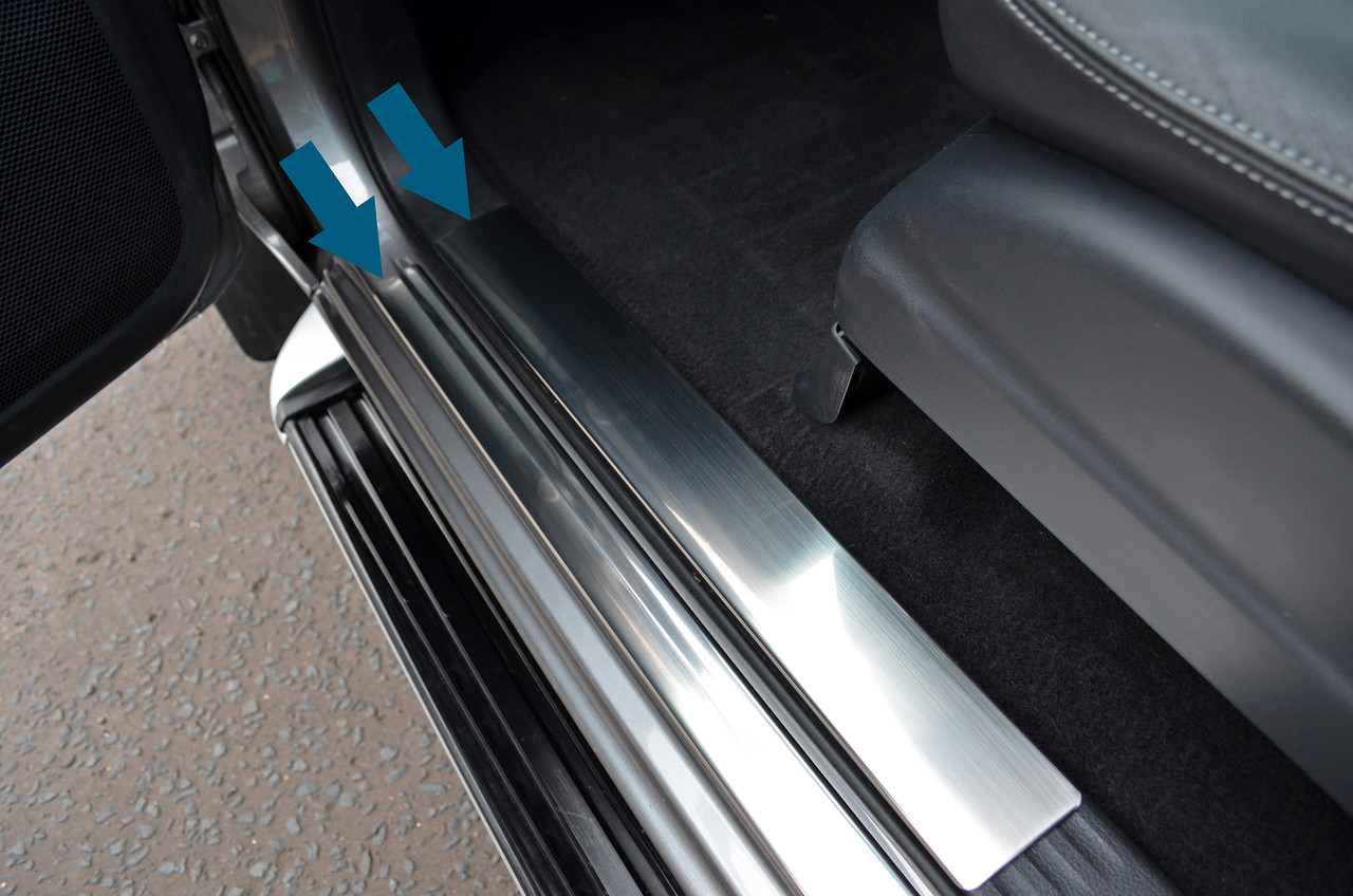 Chrome Door Sill Trim Covers Protectors Set To Fit Nissan Navara NP300 (2015+)