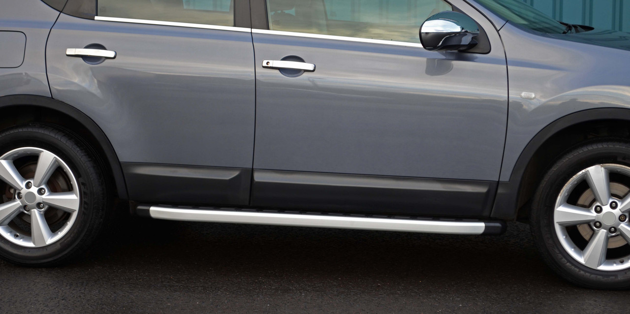 Aluminium Side Steps Bars Running Boards To Fit Nissan Qashqai +2 (2006-14)