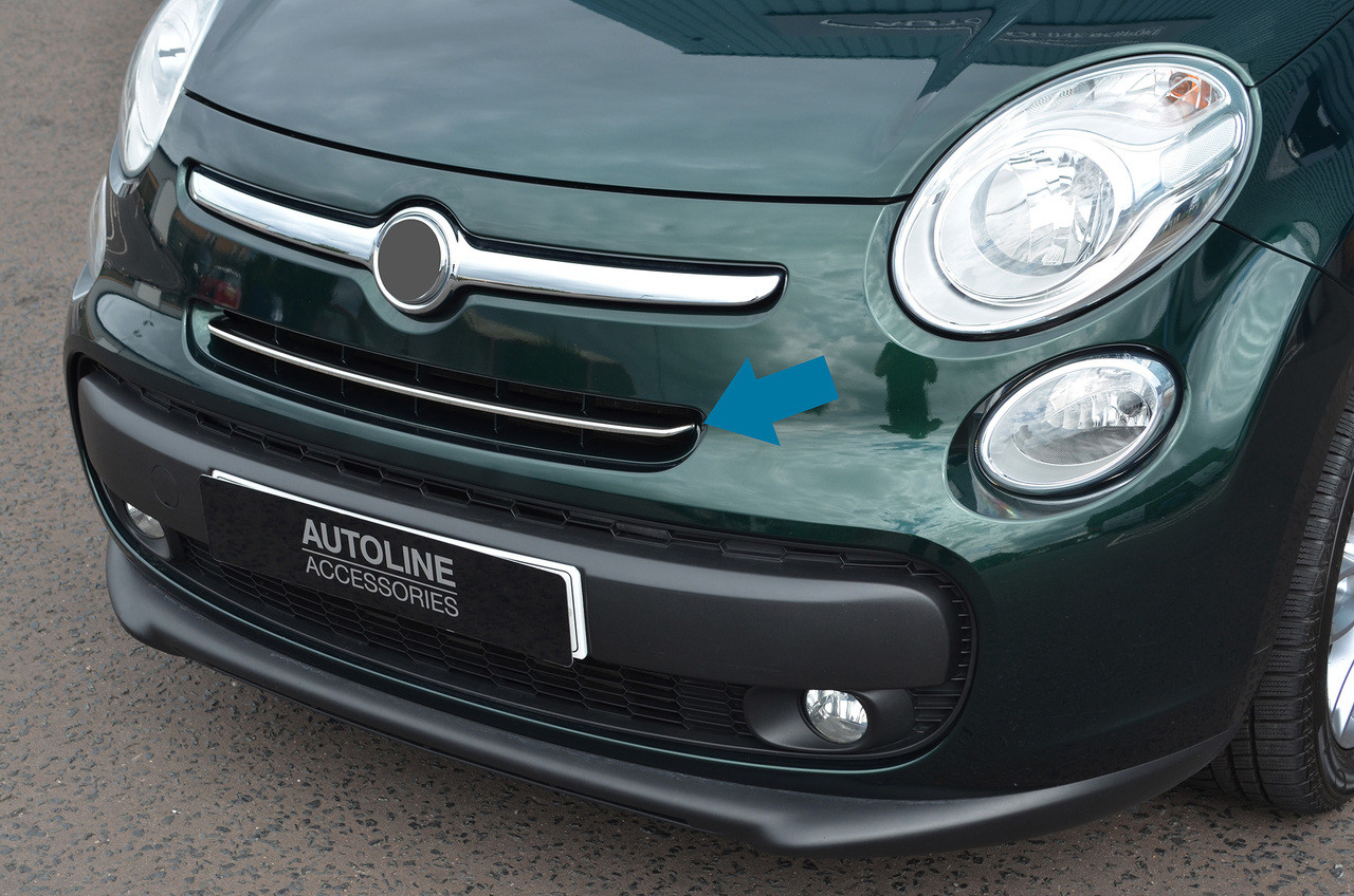 Chrome Front Grille Accent Trim Cover Strip To Fit Fiat 500L (2012+)