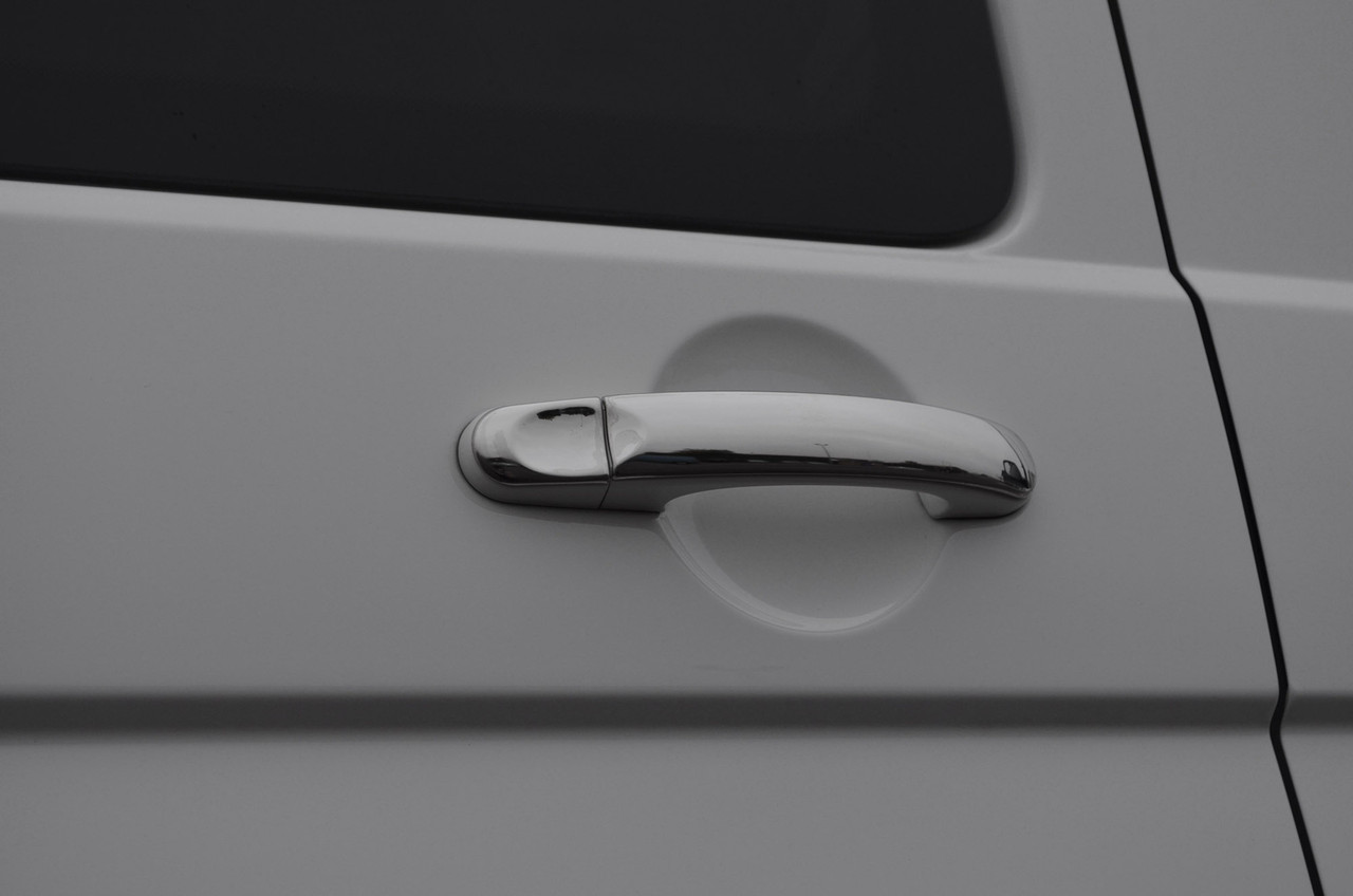 Chrome Thin Accent Door Handle Covers Trim To Fit Volkswagen T6 Transporter 16+