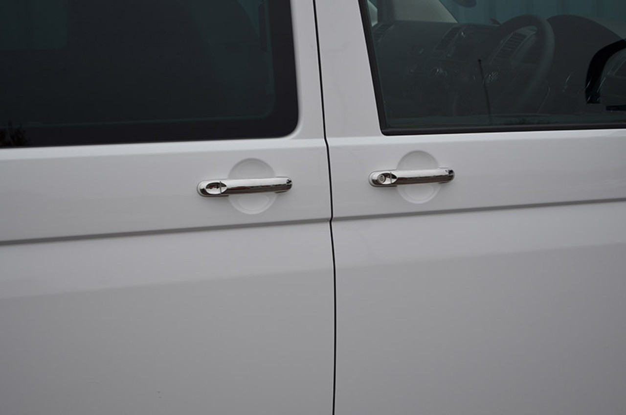 Chrome Thin Accent Door Handle Covers Trim To Fit Volkswagen T5 Caravelle 04-15