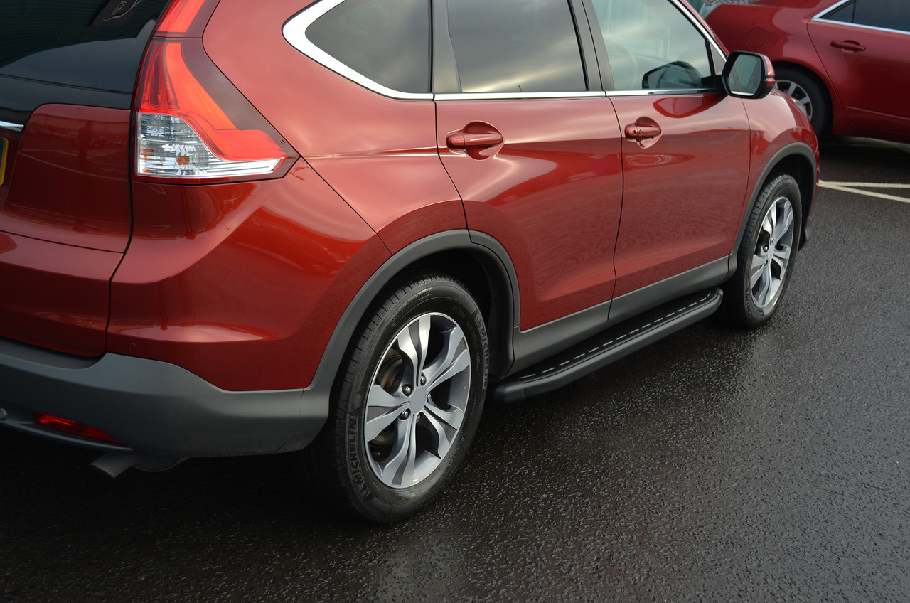 Black Aluminium Side Steps Bars Running Boards To Fit Fiat Qubo (2007+)