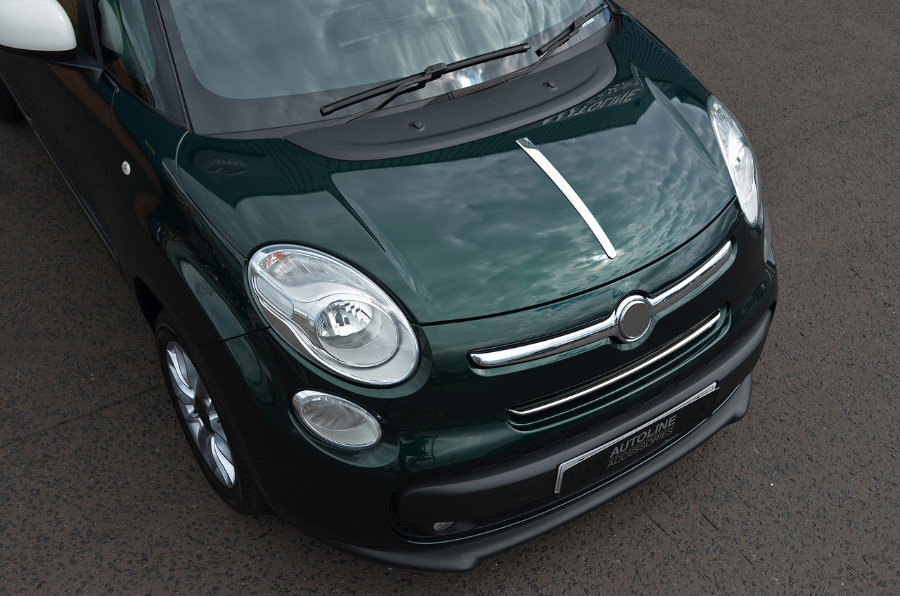 Chrome Bonnet Hood Accent Trim Strip To Fit Fiat 500L (2012+)