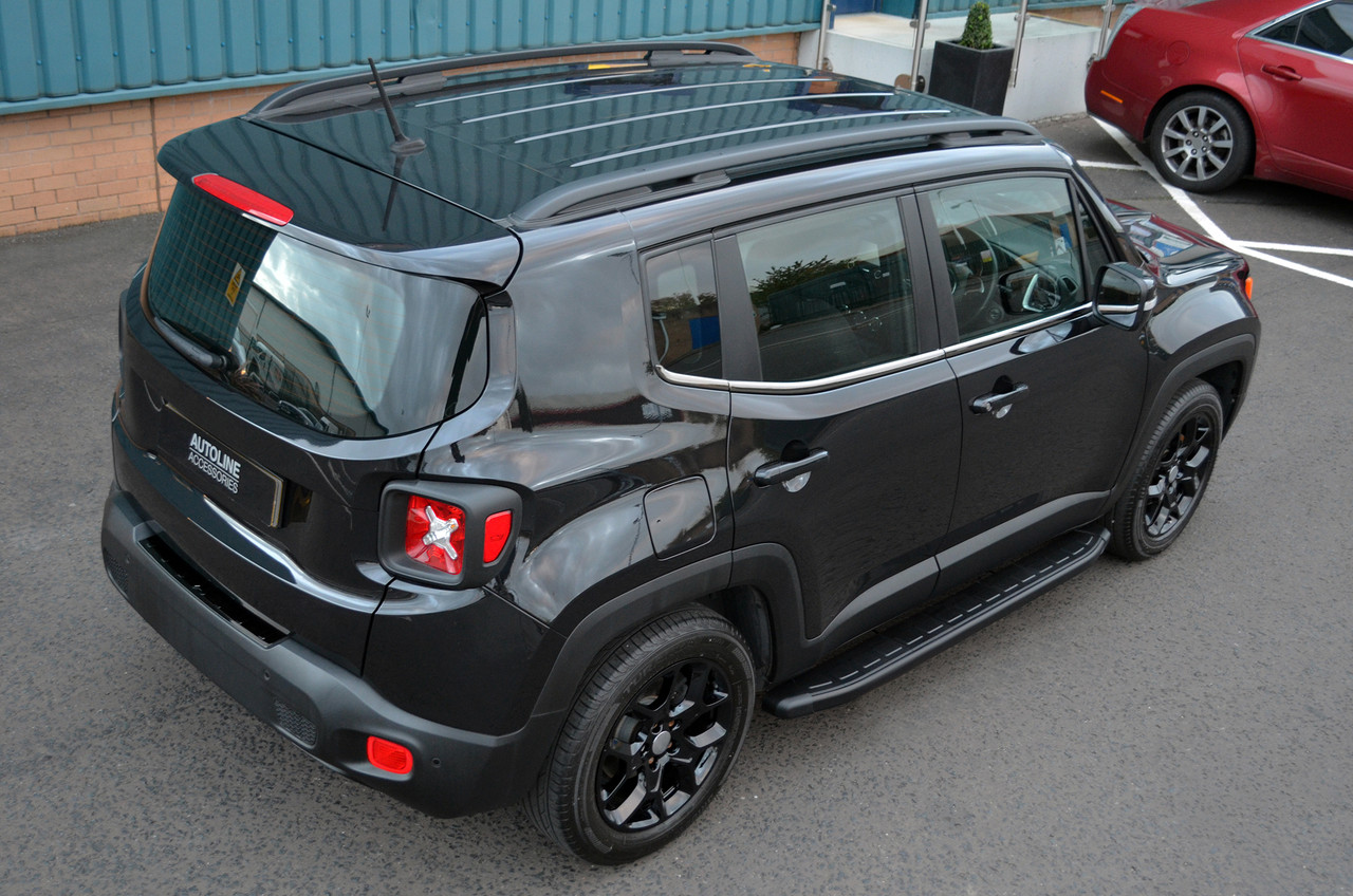 Black Aluminium Side Steps Bars Running Boards To Fit Hyundai Santa Fe III (12+)