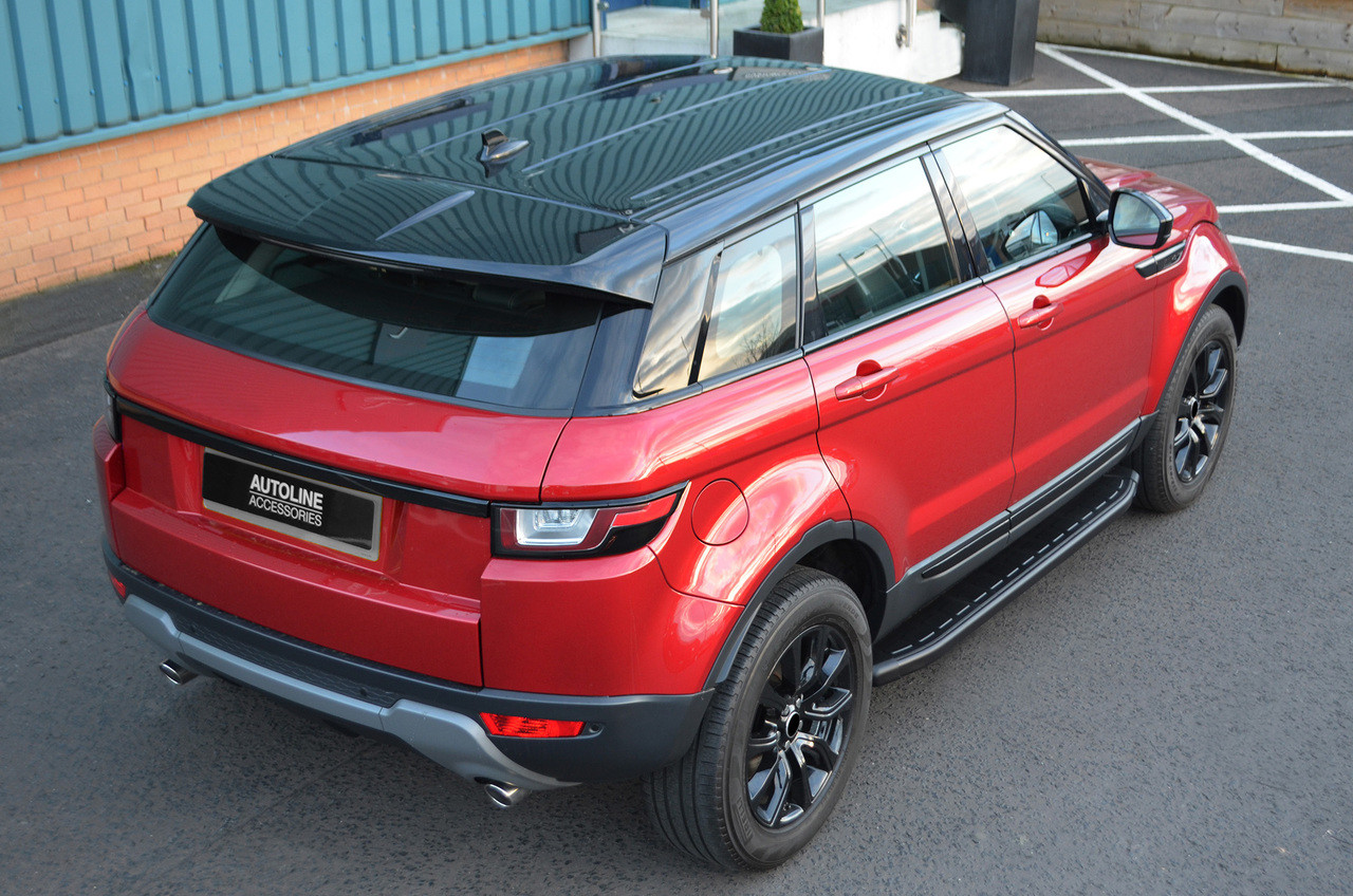 Black Aluminium Side Steps Bars Running Boards To Fit Range Rover Evoque (2011+)