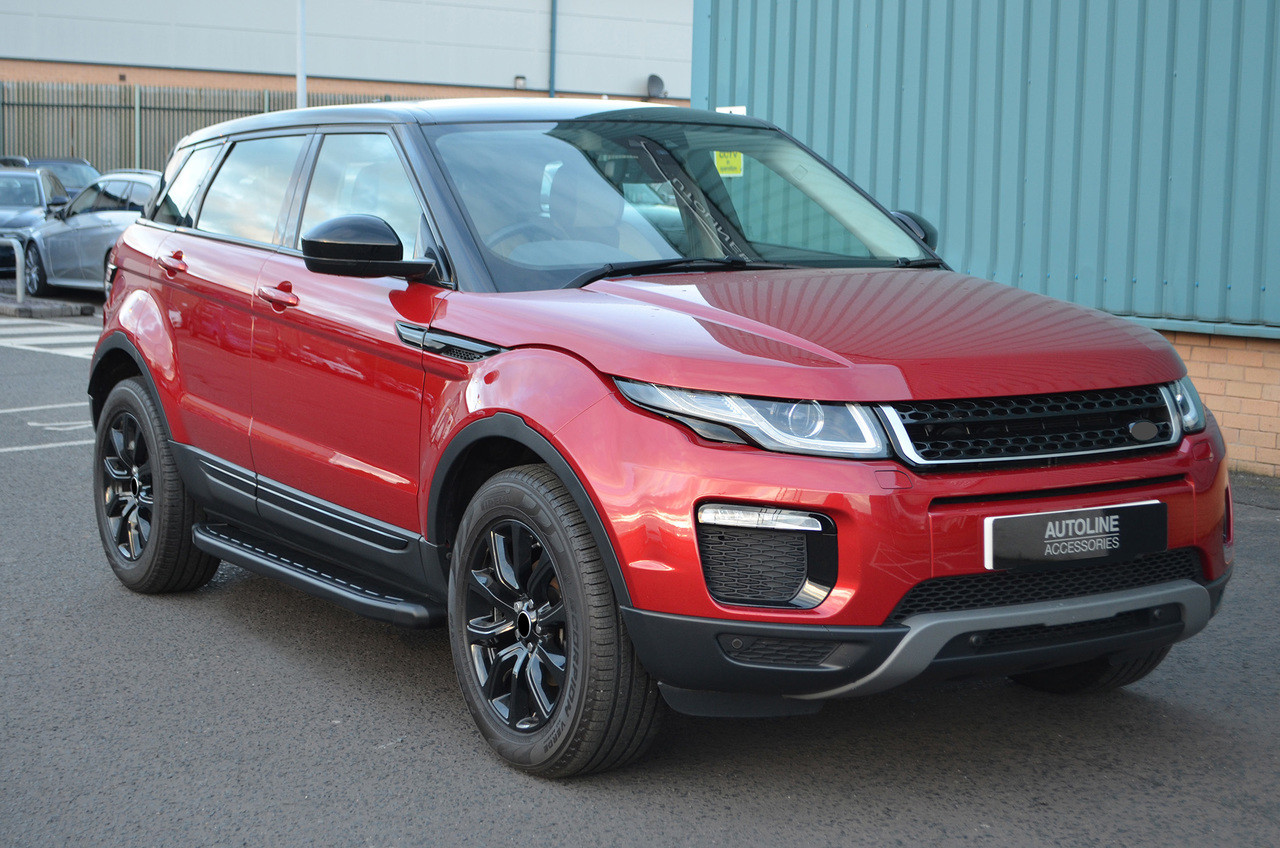 Black Aluminium Side Steps Bars Running Boards To Fit Range Rover Evoque (2011+)