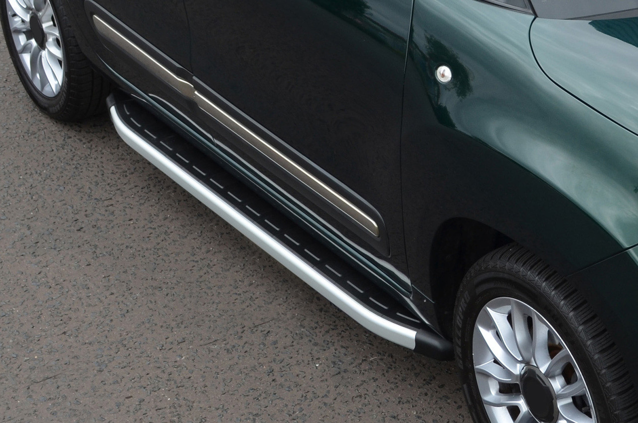 Aluminium Side Steps Bars Running Boards To Fit Fiat 500L (2012+)