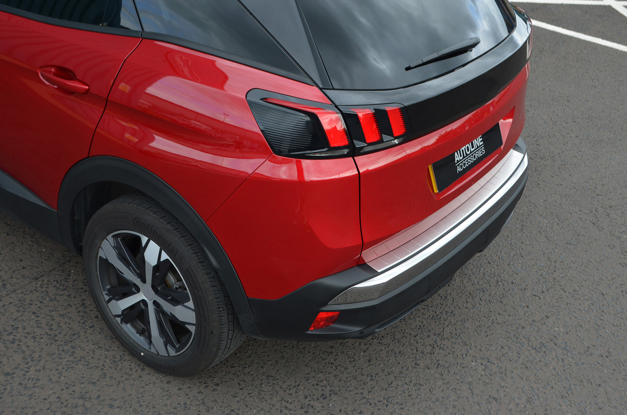 Brushed Bumper Protector Sill Trim Cover To Fit Peugeot 3008 (2017+)