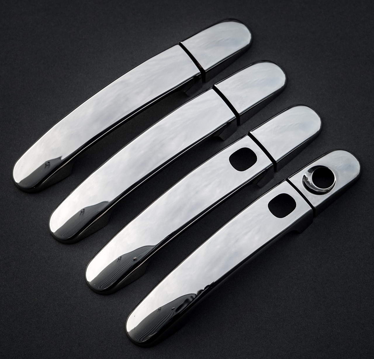 Chrome Door Handle Trim Set Covers (Keyless) To Fit Ford Focus (2005-11)