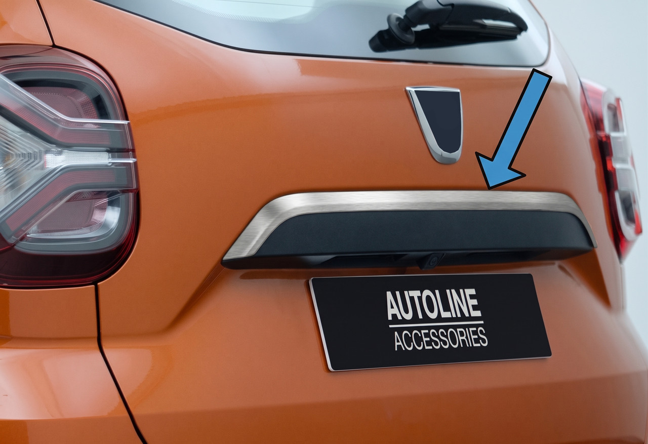 Brushed Rear Tailgate Door Grab Handle Trim Cover To Fit Dacia Duster (2018-24)
