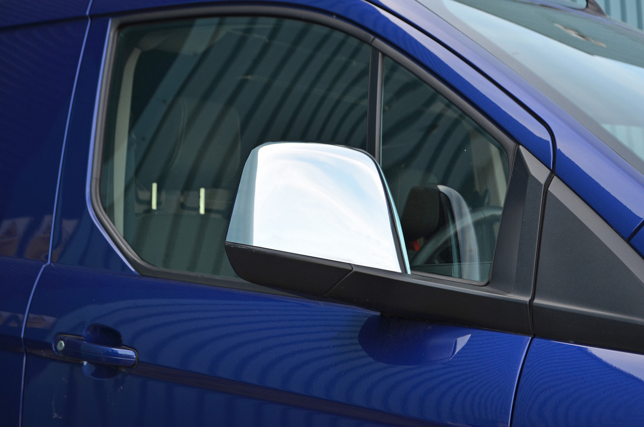 Chrome Wing Mirror Trim Covers Set To Fit Ford Transit Connect (2012+)