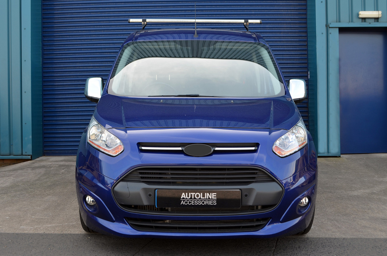 Chrome Wing Mirror Trim Covers Set To Fit Ford Transit Connect (2012+)