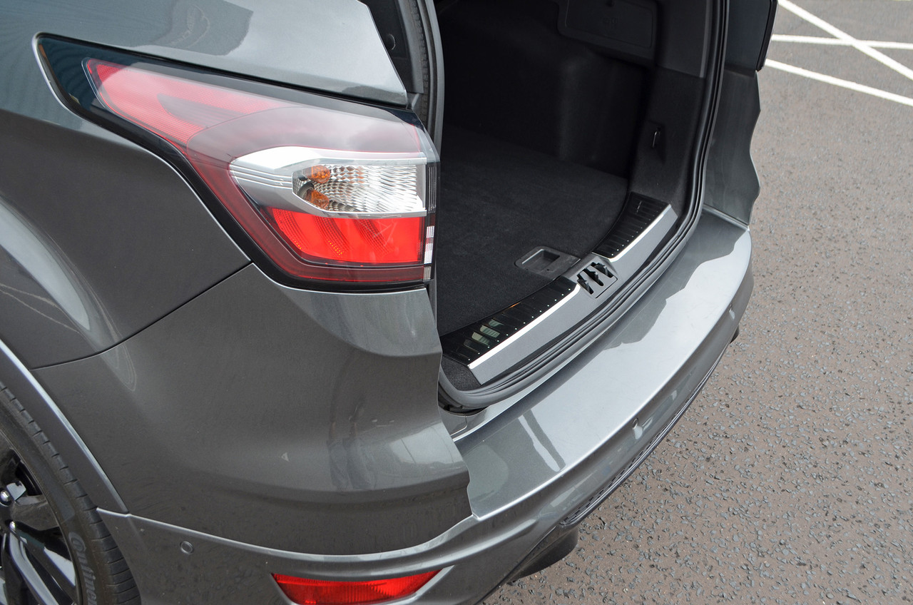 Inner Chrome Rear Bumper Sill Protector Trim Covers To Fit Ford Kuga (2017-19)
