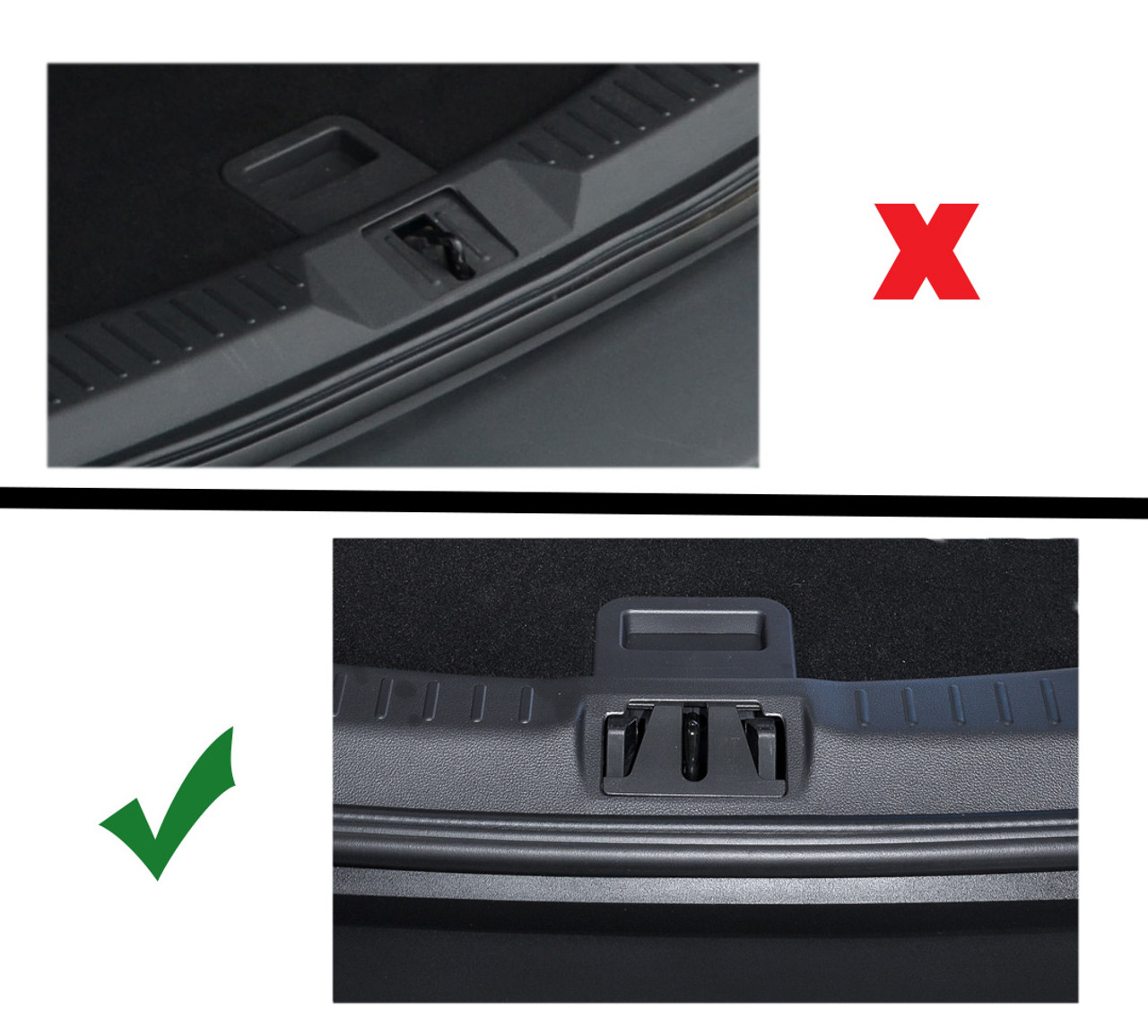 Inner Chrome Rear Bumper Sill Protector Trim Covers To Fit Ford Kuga (2017-19) Inner Chrome Rear Bumper Sill Protector Trim Covers To Fit Ford Kuga (2017-19)