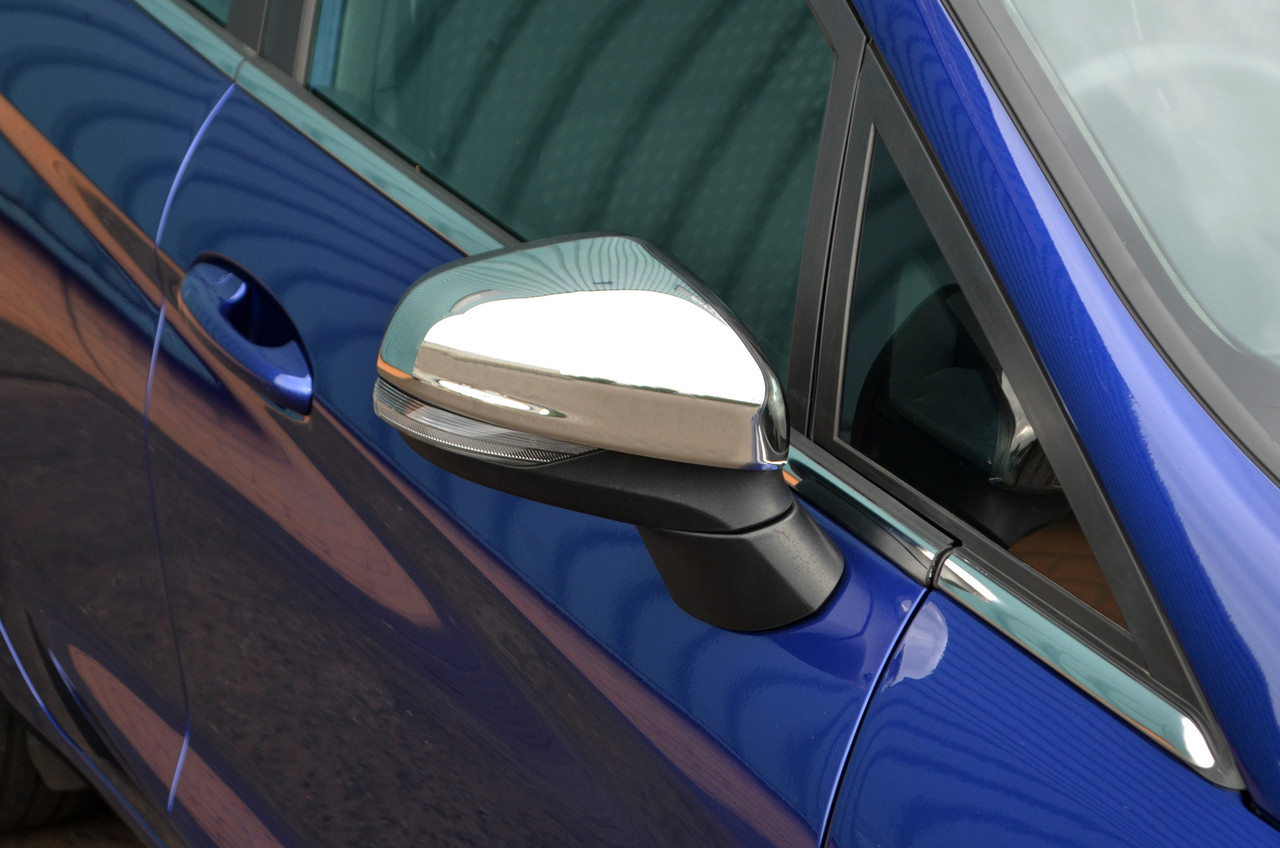 Chrome Wing Mirror Trim Covers Set To Fit Ford Fiesta (2018+)