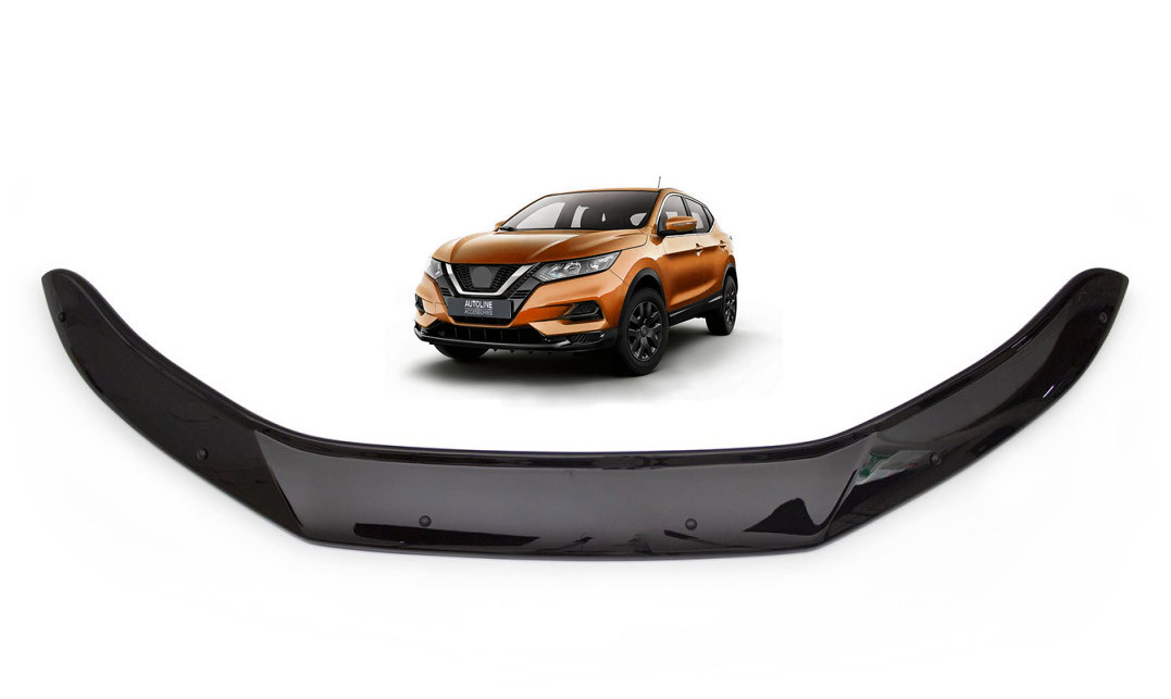 Bonnet Trim Hood Protector Bug Guard Deflector To Fit Nissan Qashqai (2017-21)