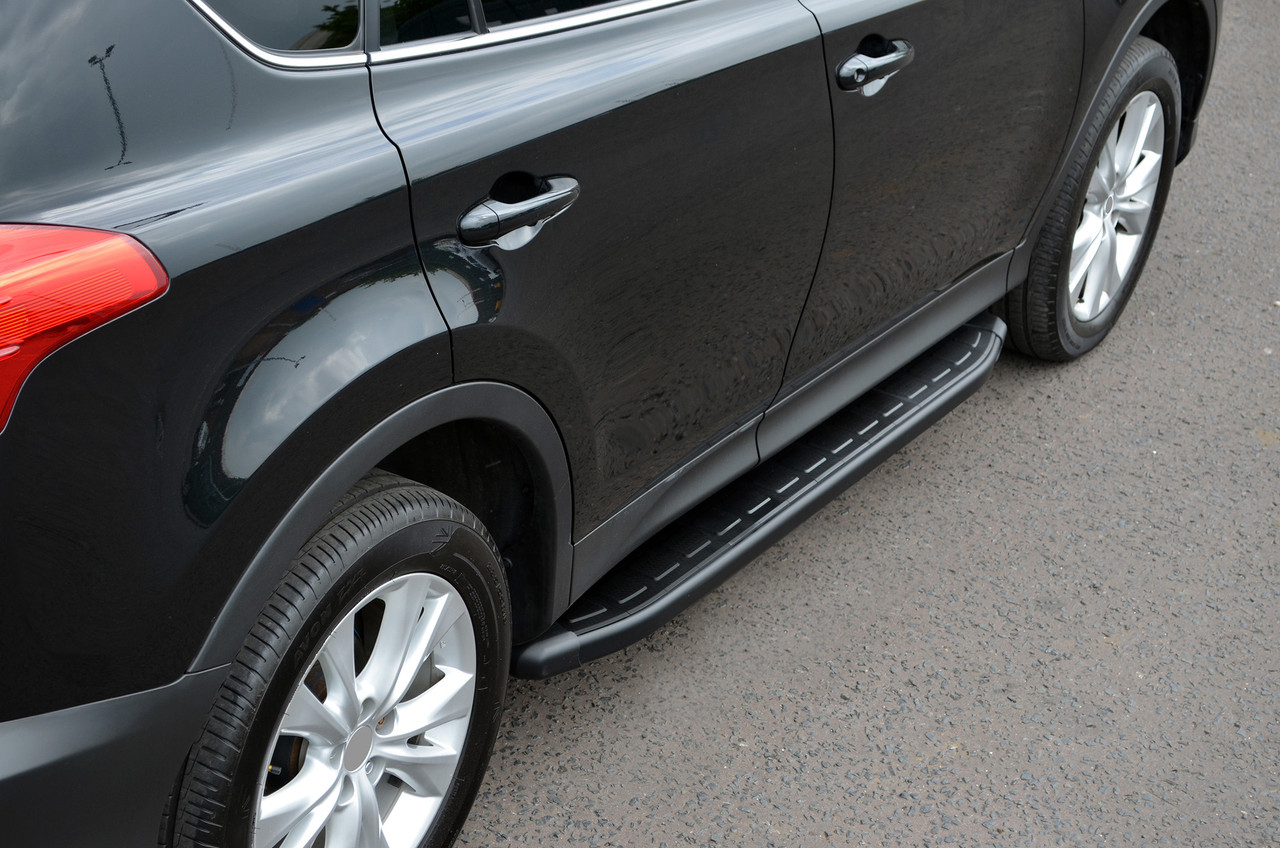 Black Aluminium Side Steps Bars Running Boards To Fit Toyota Rav4 (2013+)