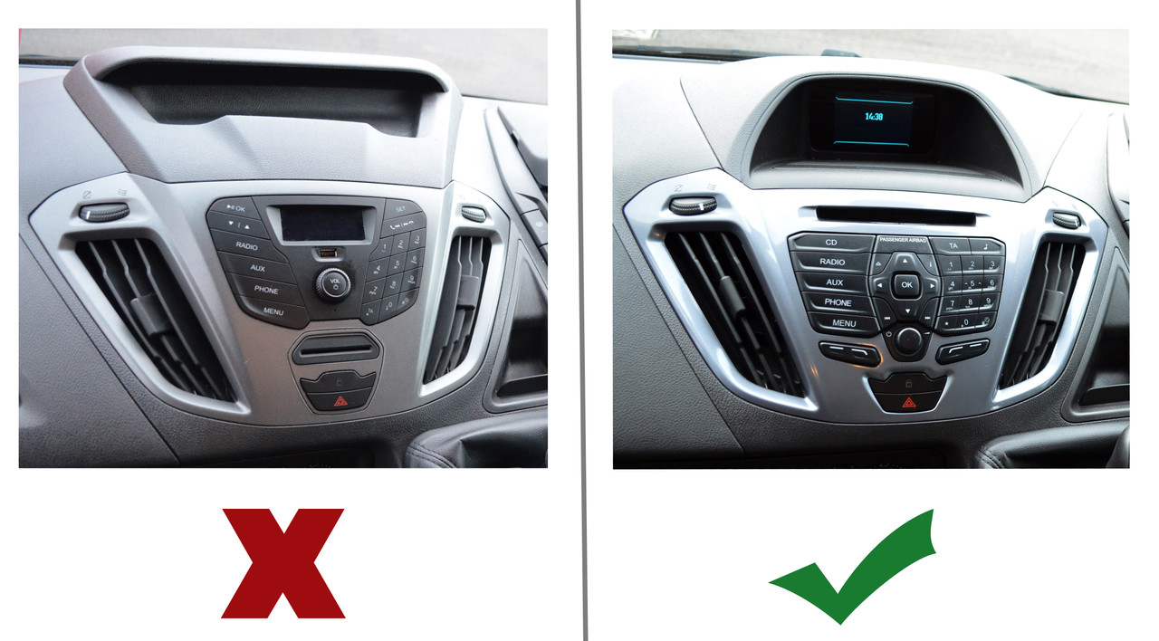 Piano Black Finish Dash Trim Kit To Fit RHD Ford Transit Custom (2012-17)