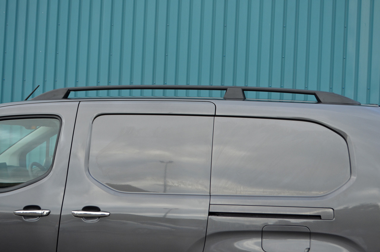 Black Roof Rack Rails Side Bars To Fit L2 Vauxhall / Opel Combo E (2019+)