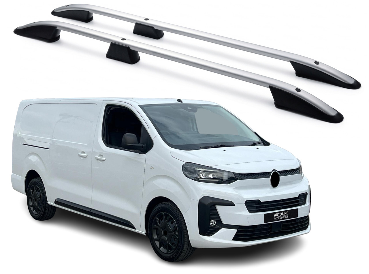 Aluminium Roof Rack Rails Side Bars To Fit XL (L3) Citroen Dispatch (2016+)