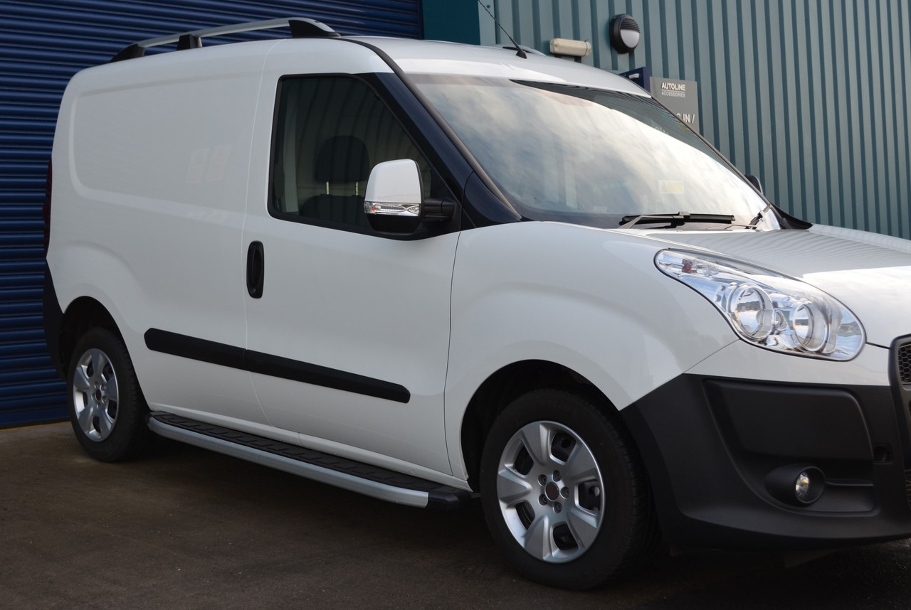 Aluminium Side Steps Bars Running Boards To Fit LWB Fiat Doblo (2010+)