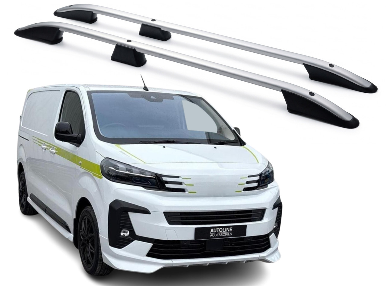 Aluminium Roof Rack Rails Side Bars To Fit Long (L3) Peugeot Expert (2016+)