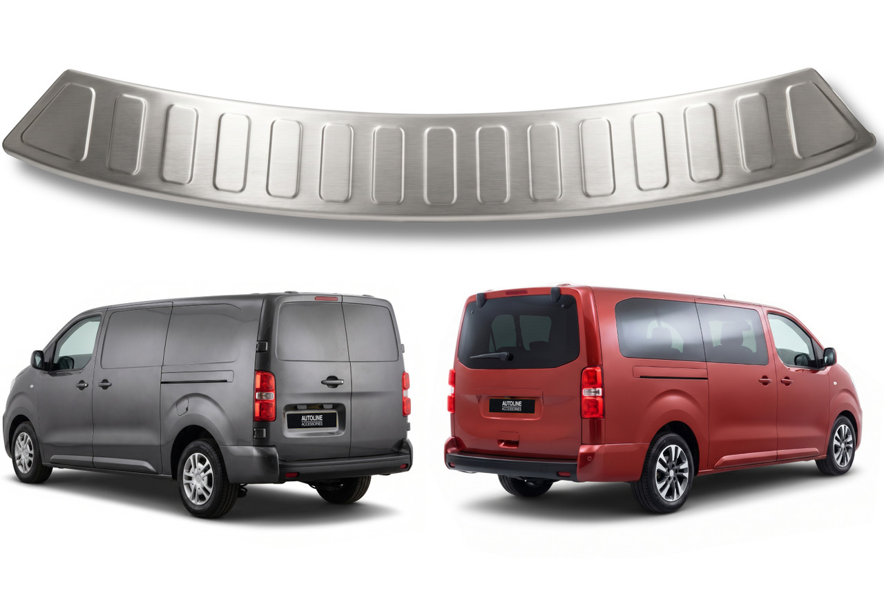 Rear Bumper Protector Guard Brushed To Fit L3 Peugeot Expert / Traveller (2016+)