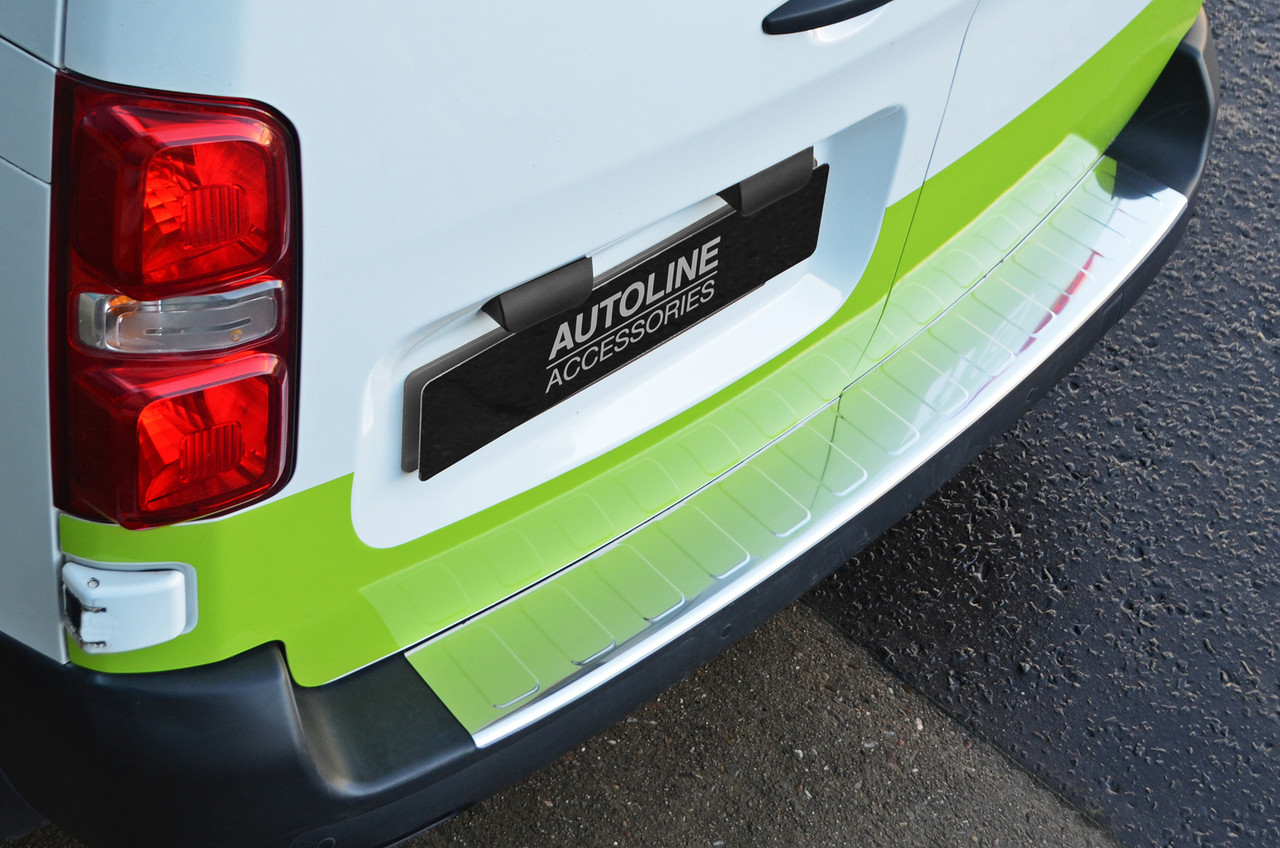 Chrome Rear Bumper Protector Scratch Guard To Fit L1/L2 Vauxhall Vivaro (2019+)