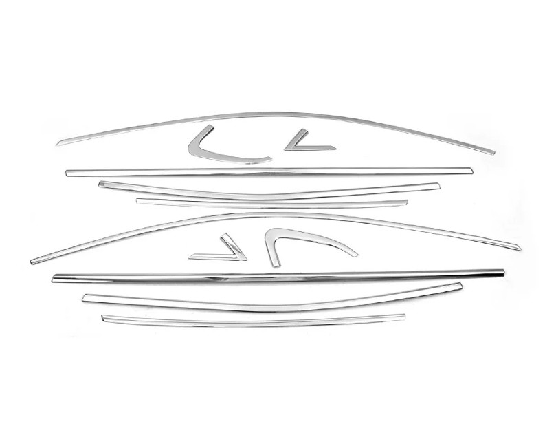 Chrome Side Door Window Sill Trim Set Covers To Fit Renault Clio V (2019-25)