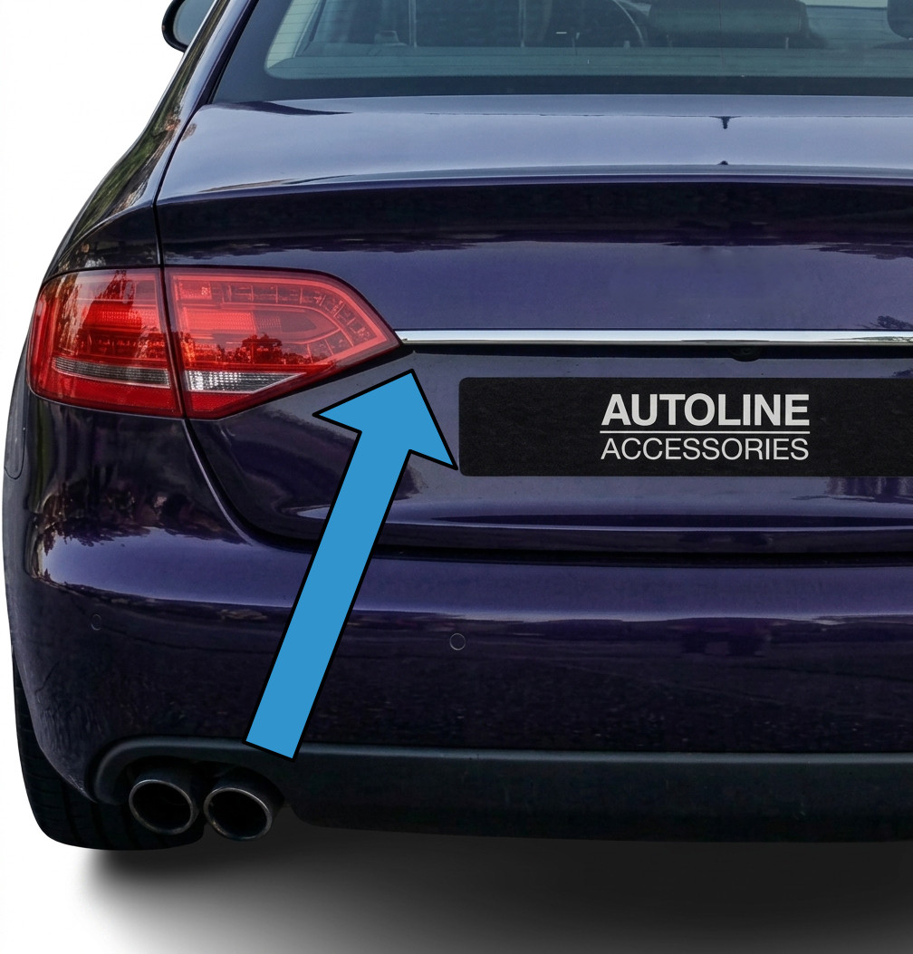 Chrome Rear Door Grab Handle Tailgate Trim To Fit Audi A4 Sedan (B8 2011-15)