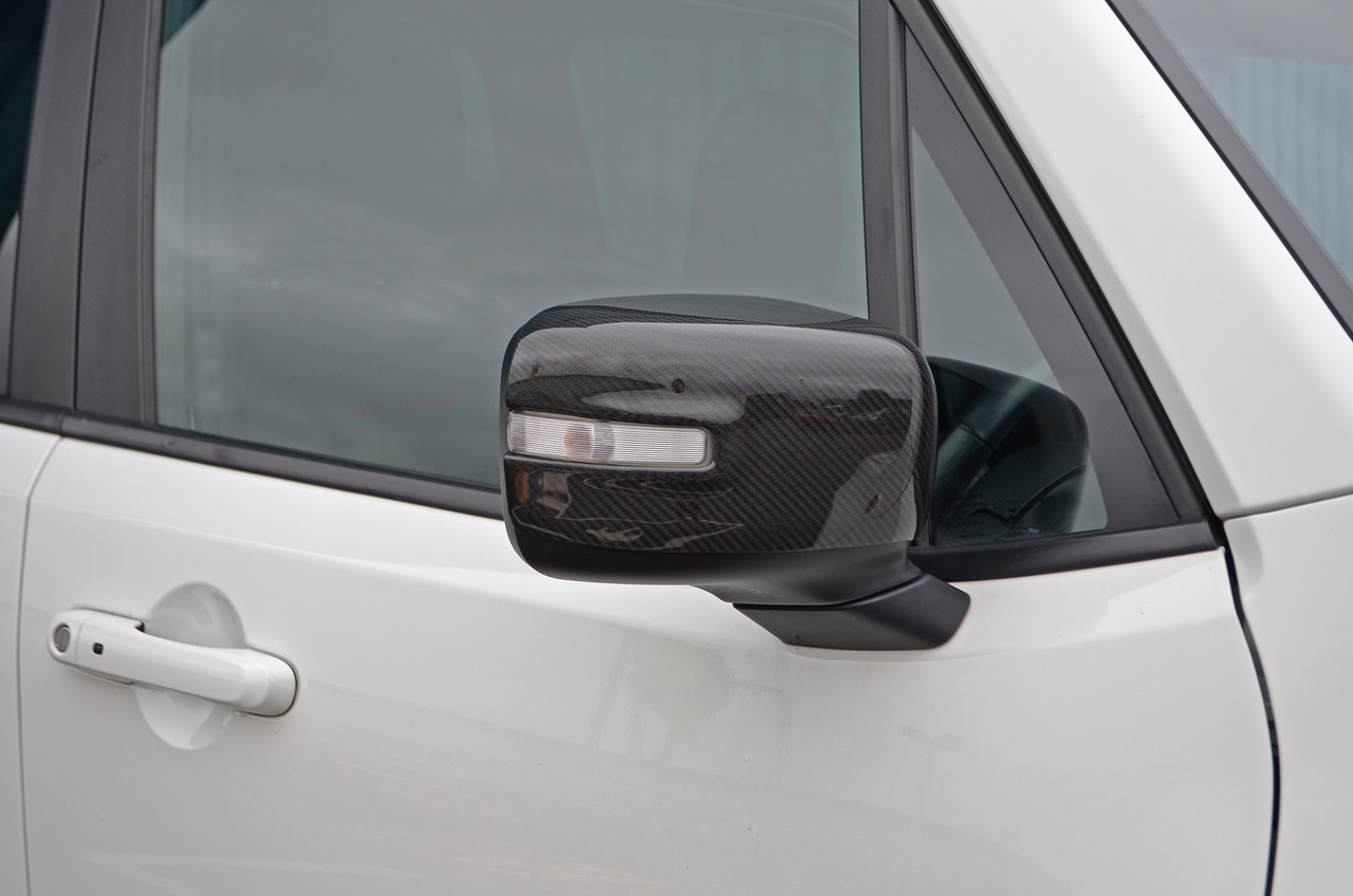 Carbon Fibre Wing Mirror Trim Set Covers To Fit Jeep Renegade (2014+)