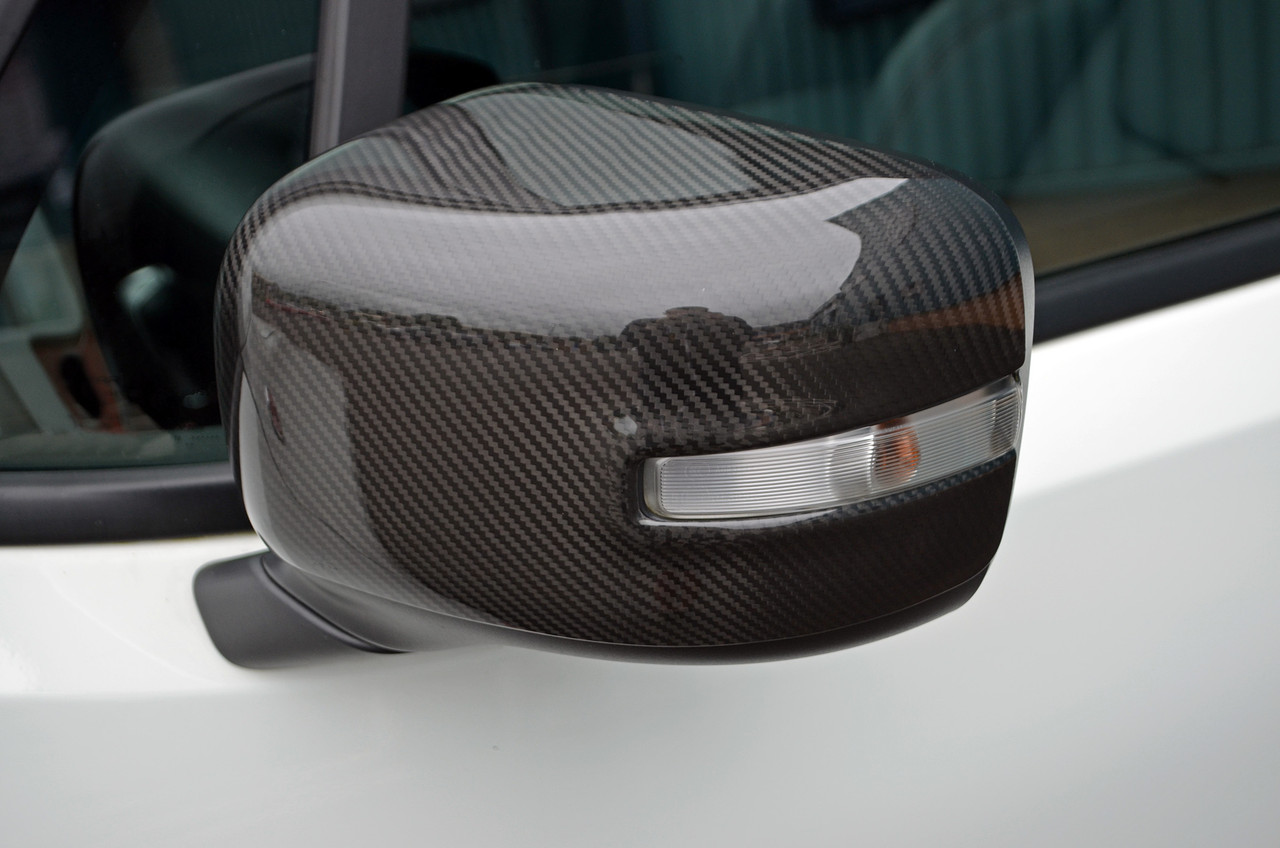 Carbon Fibre Wing Mirror Trim Set Covers To Fit Jeep Renegade (2014+)