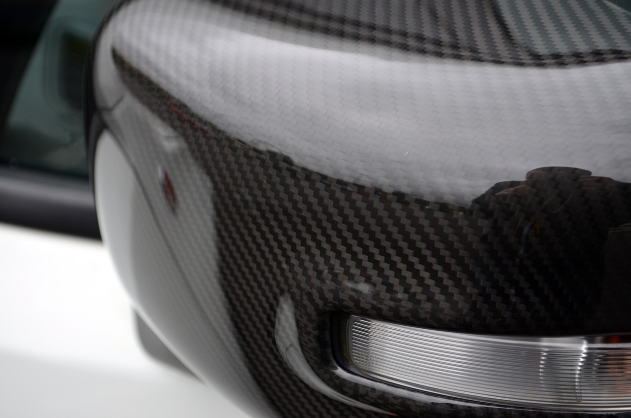 Carbon Fibre Wing Mirror Trim Set Covers To Fit Jeep Renegade (2014+)