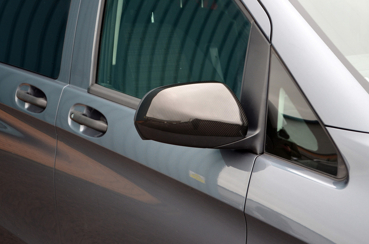 Carbon Fibre Wing Mirror Trim Set Covers To Fit Mercedes-Benz Vito W447 (2015+)
