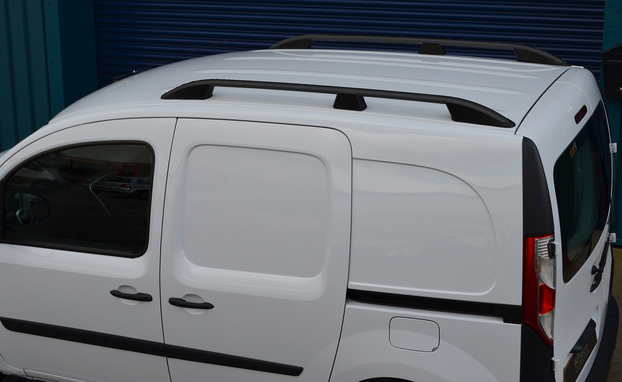 Black Aluminium Roof Rack Rails Side Bars Set To Fit L1 Nissan NV250 (2019+)