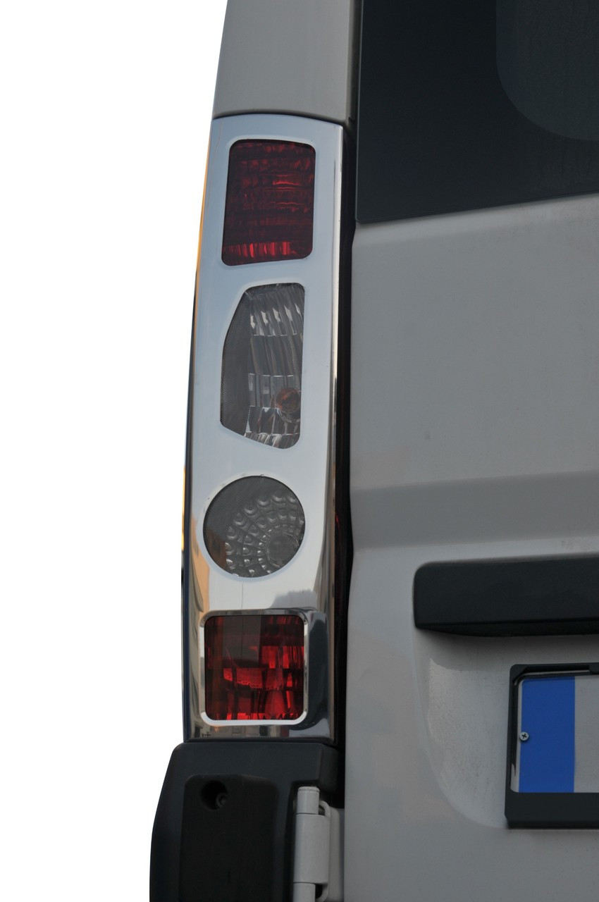 Chrome Rear Tail Light Surrounds Trim Covers Set To Fit Fiat Ducato (2006-14)