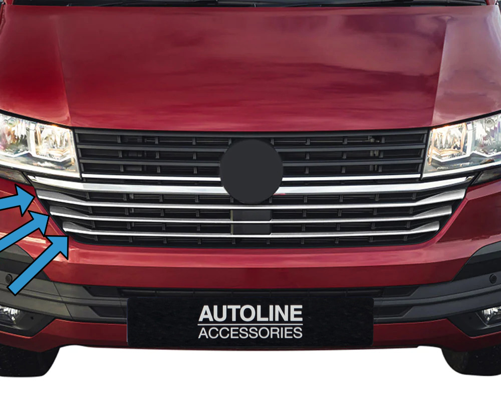 Chrome Lower Grille Trims To Fit Volkswagen T6.1 Transporter (2019+)