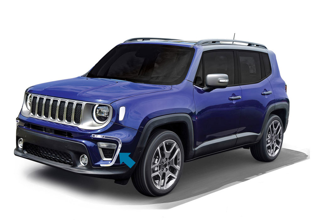Chrome Bumper Trims / Indicator Accents To Fit Jeep Renegade (2019-)