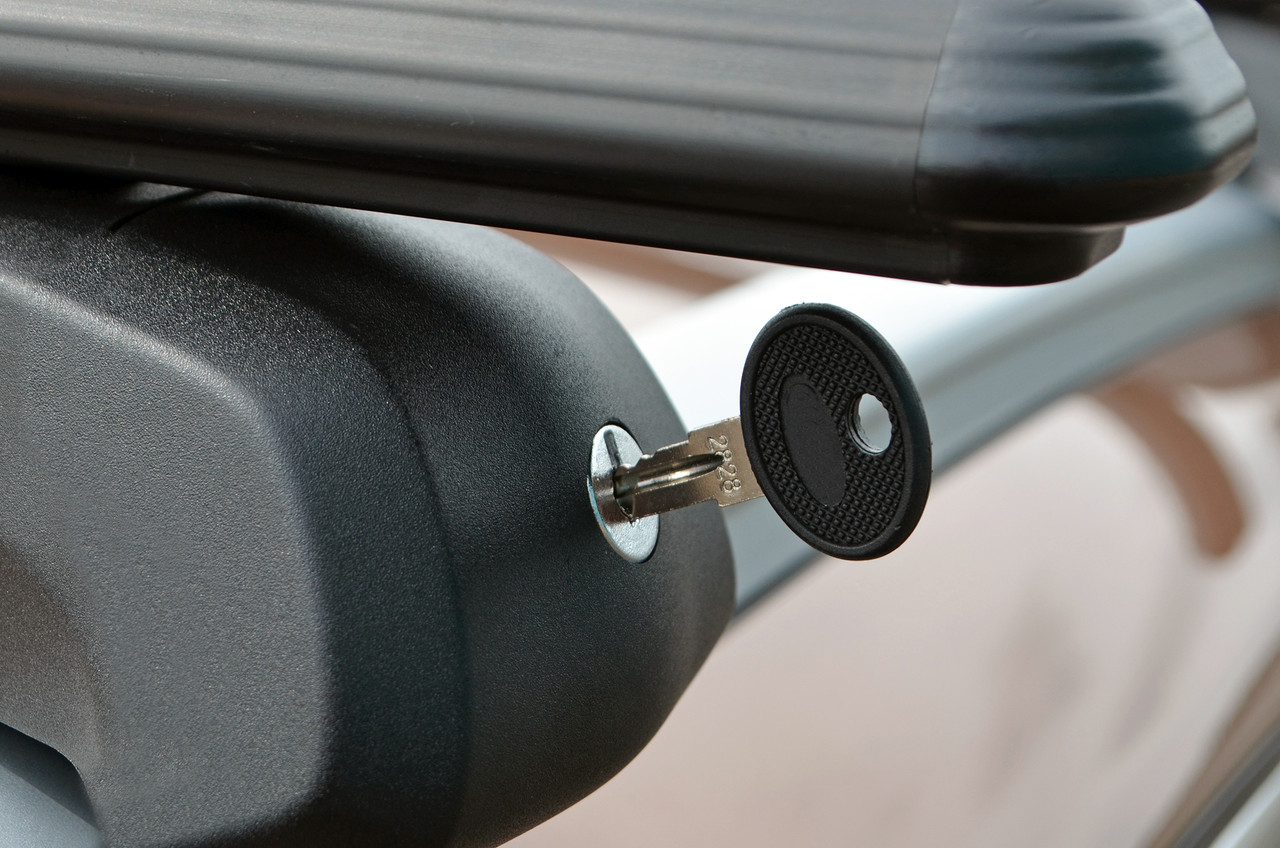 Black Cross Bars For Roof Rails To Fit Dacia Lodgy (2012+) 75KG Lockable