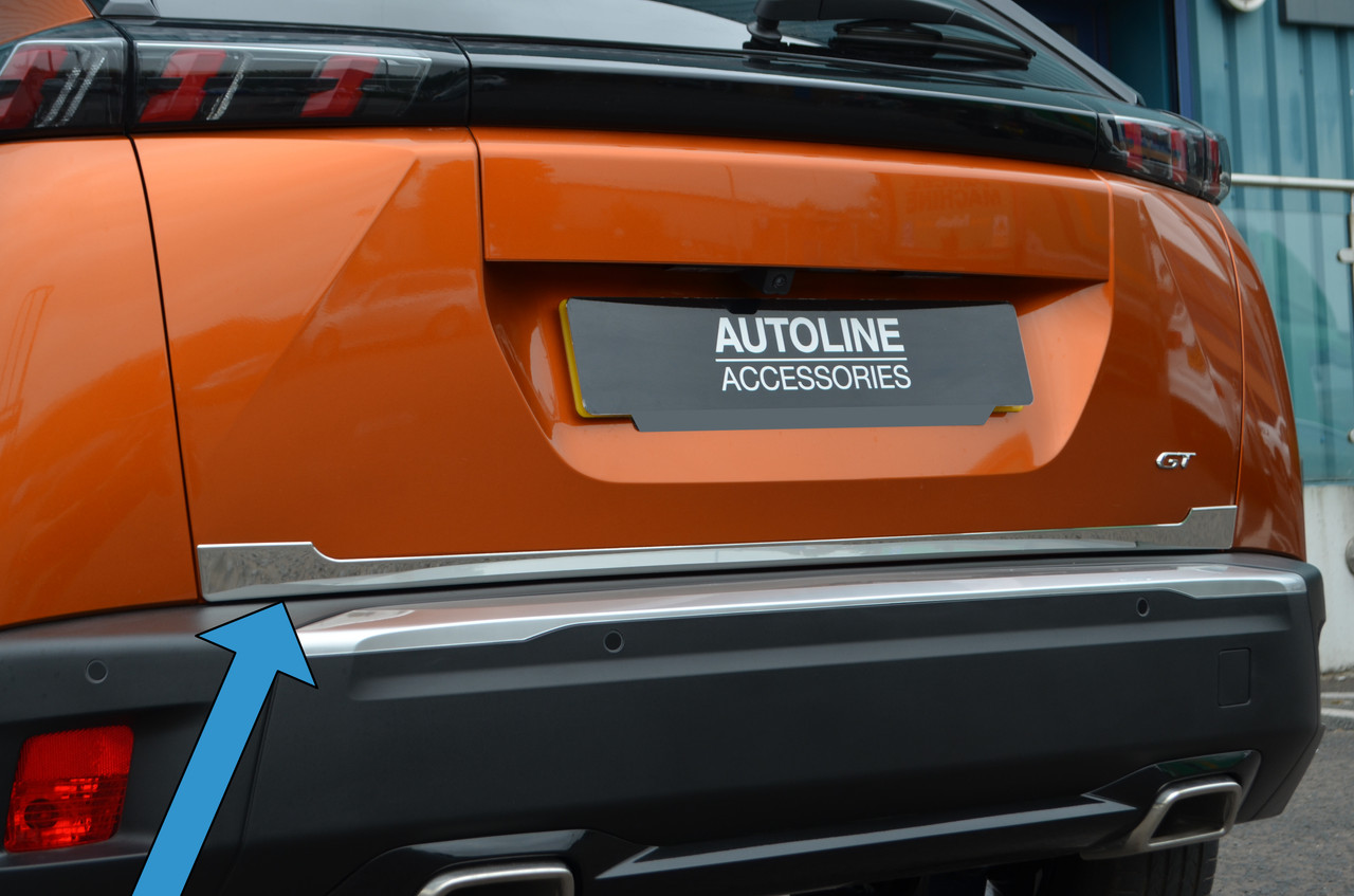 Chrome Rear Door Tailgate Trim Strip Cover To Fit Peugeot 2008 (2020+)