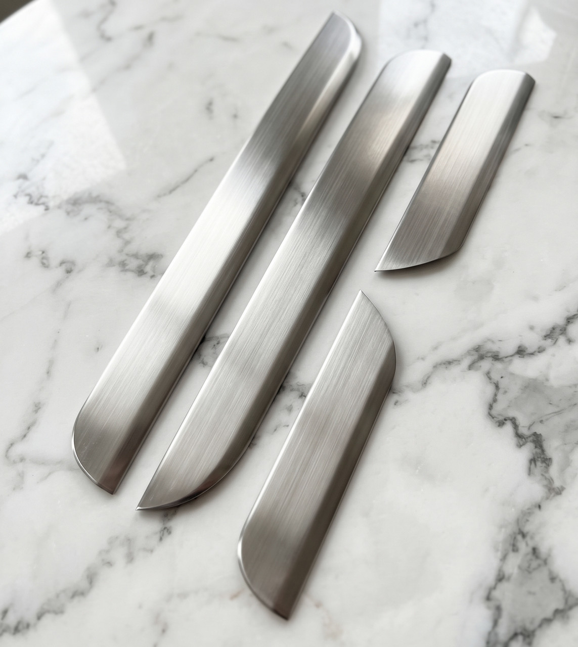 Door Sill Protectors Scuff Guard Brushed Steel To Fit Peugeot 3008 (2017+)